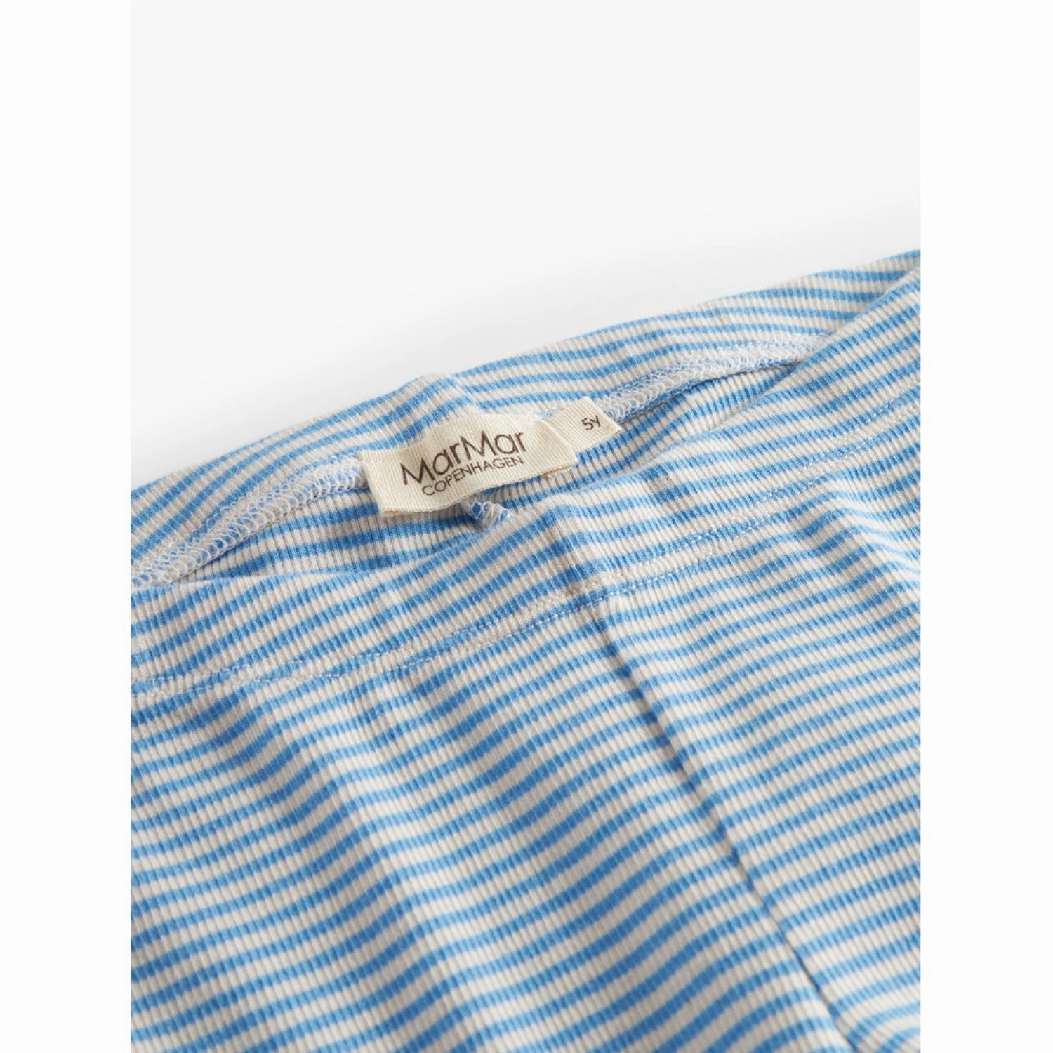 MarMar Modal Fine Rib Blue Stripe Leggings Eco Friendly Extra Soft Winter Sports
