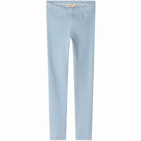 MarMar Modal Fine Rib Blue Stripe Leggings high-waisted style Sculpted Design