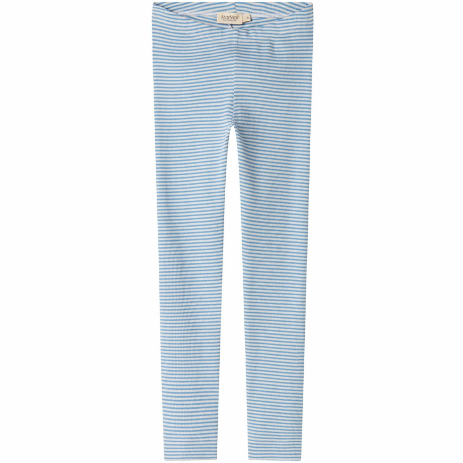 MarMar Modal Fine Rib Blue Stripe Leggings Camping Gear Stretch Fit