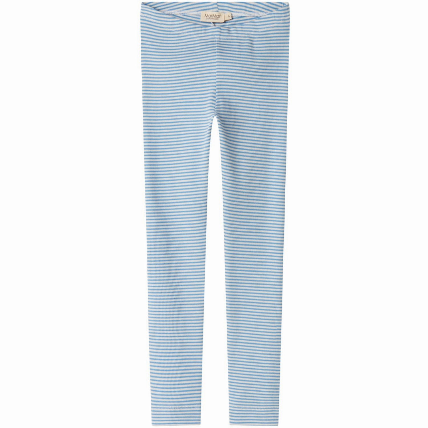 MarMar Modal Fine Rib Blue Stripe Leggings high-waisted style Sculpted Design