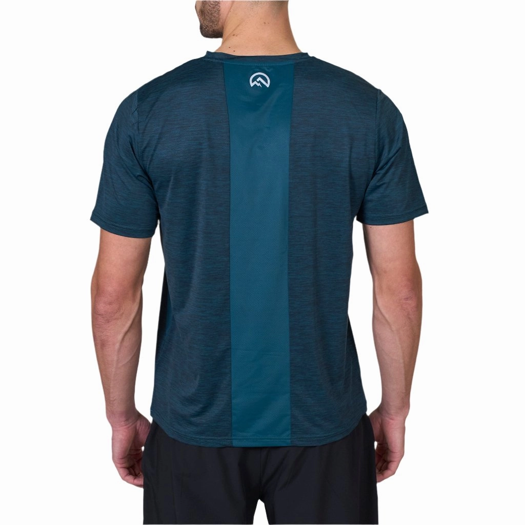 Layered Hem Detail Relax Style Trend Flux Contrast Left Logo T-Shirt Men