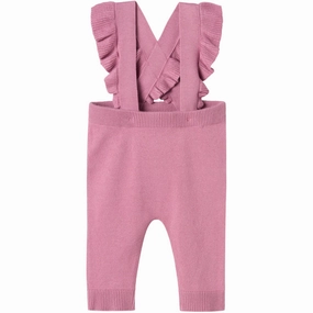 Name It Mauve Orchid Resimme Knit Overalls CompressionSupport Cozy and Relaxed