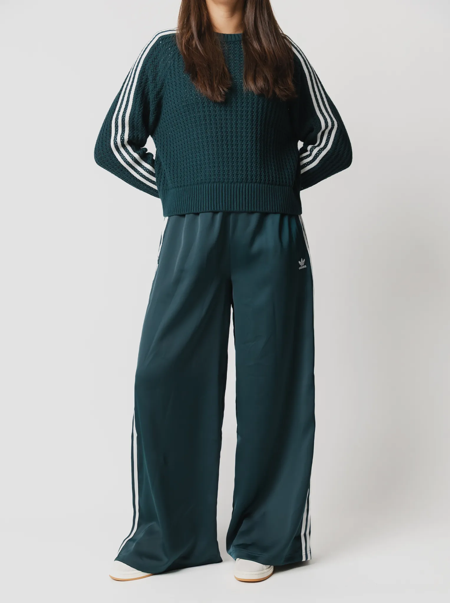 Compact Storage Comfort Wear Satin Wide Leg Track Pants