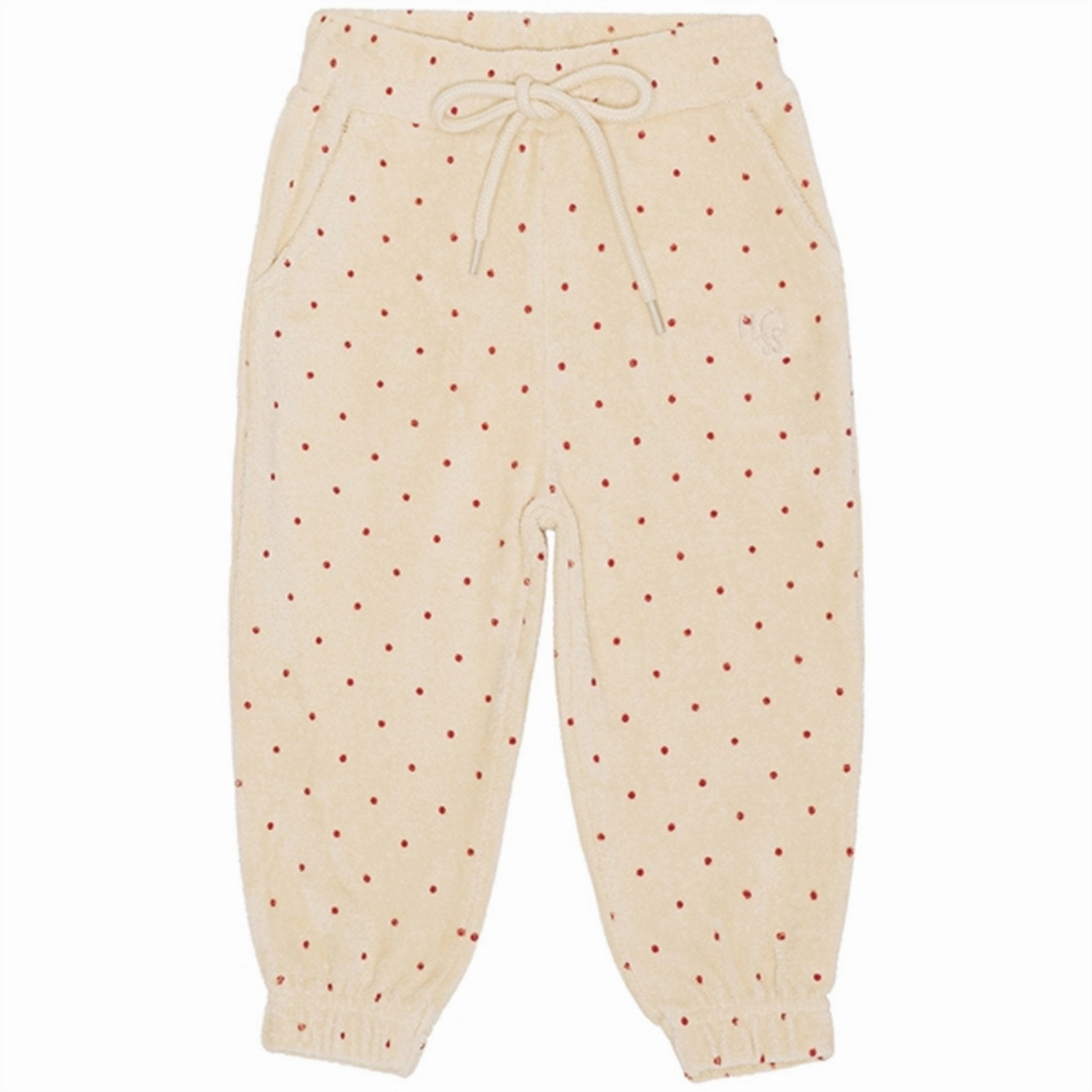 Odor-resistant Fl?ss Pluto Terry Sweatpants Rosso Dot print