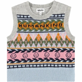 Molo Kind Argyle Grace Vest High Frequency Welded Seams design concept