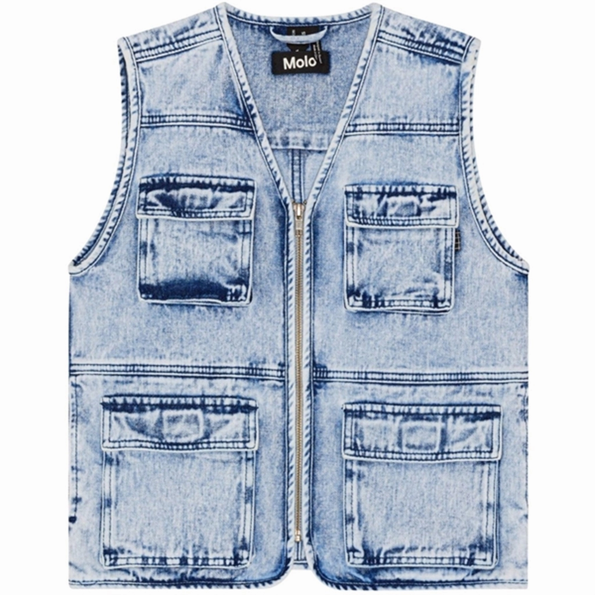 Fat linen material Molo Light Stone Denim Haikon Vest