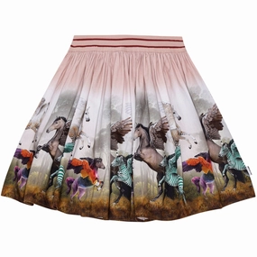 Glossy Texture Molo Surreal Beings Brenda Skirt