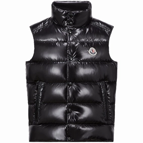 long size Moncler Black Tib Vest