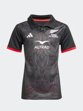 M??ori All Blacks Home Jersey Youth Anti Pilling Technology
