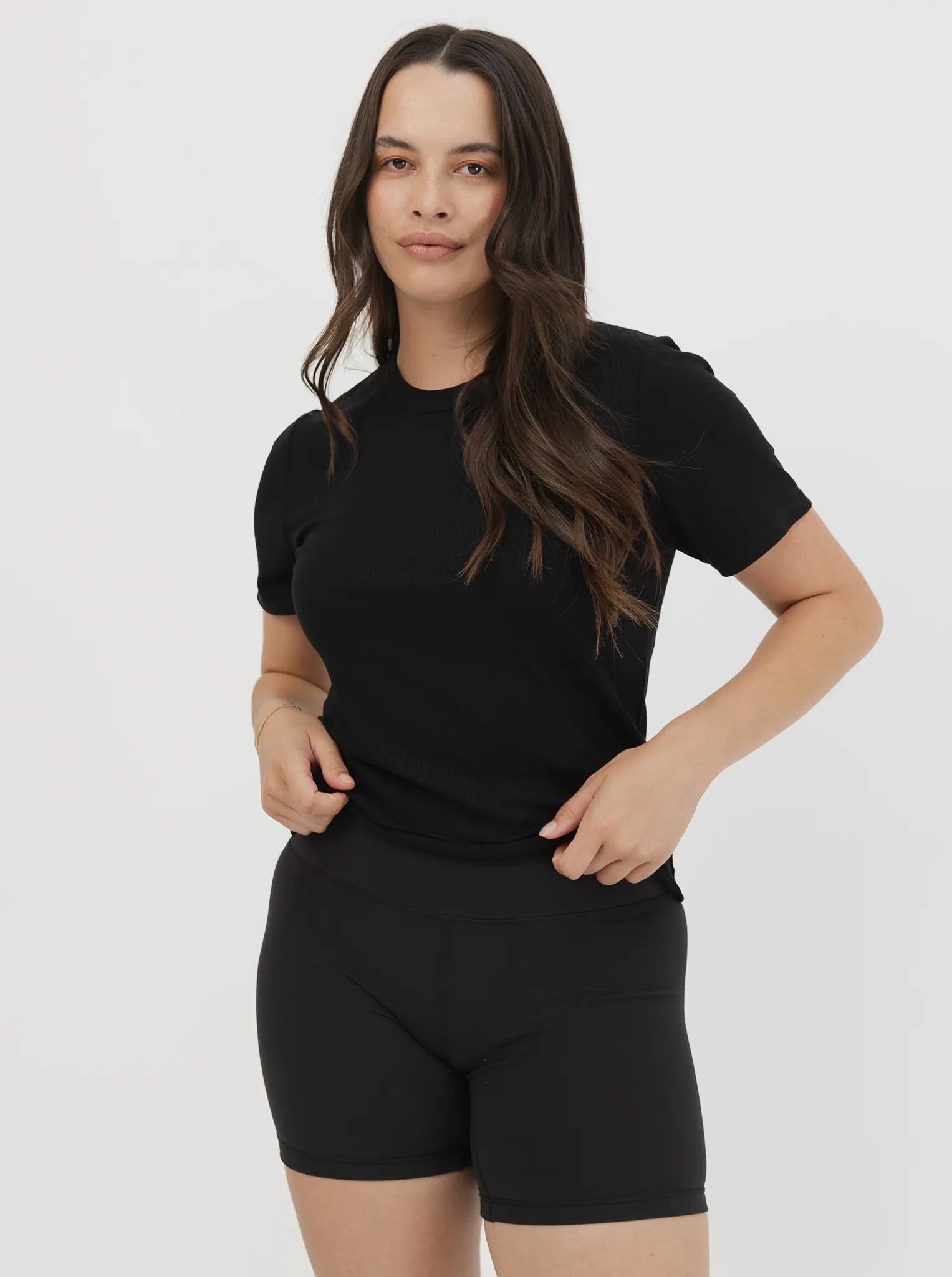 TemperatureControl Fabric Movement Tee in Black