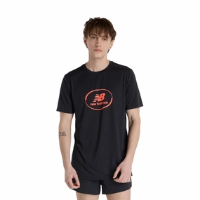 Taped Neckline New Balance Essential Graphic Run T-Shirt Men