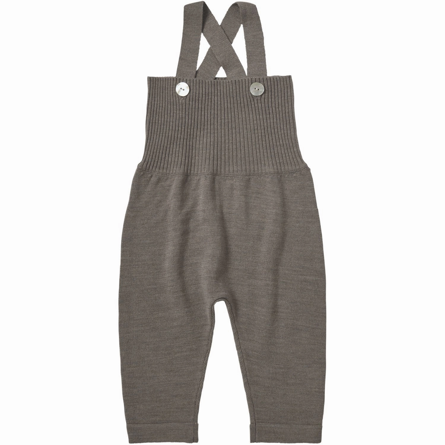 Adjustable Drawcord FUB Hazel Melange Baby High Waist Overalls