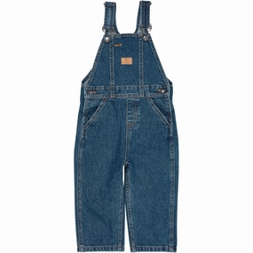 Copenhagen Colors Indigo Blue Washed Organic Overalls Flexible Fit