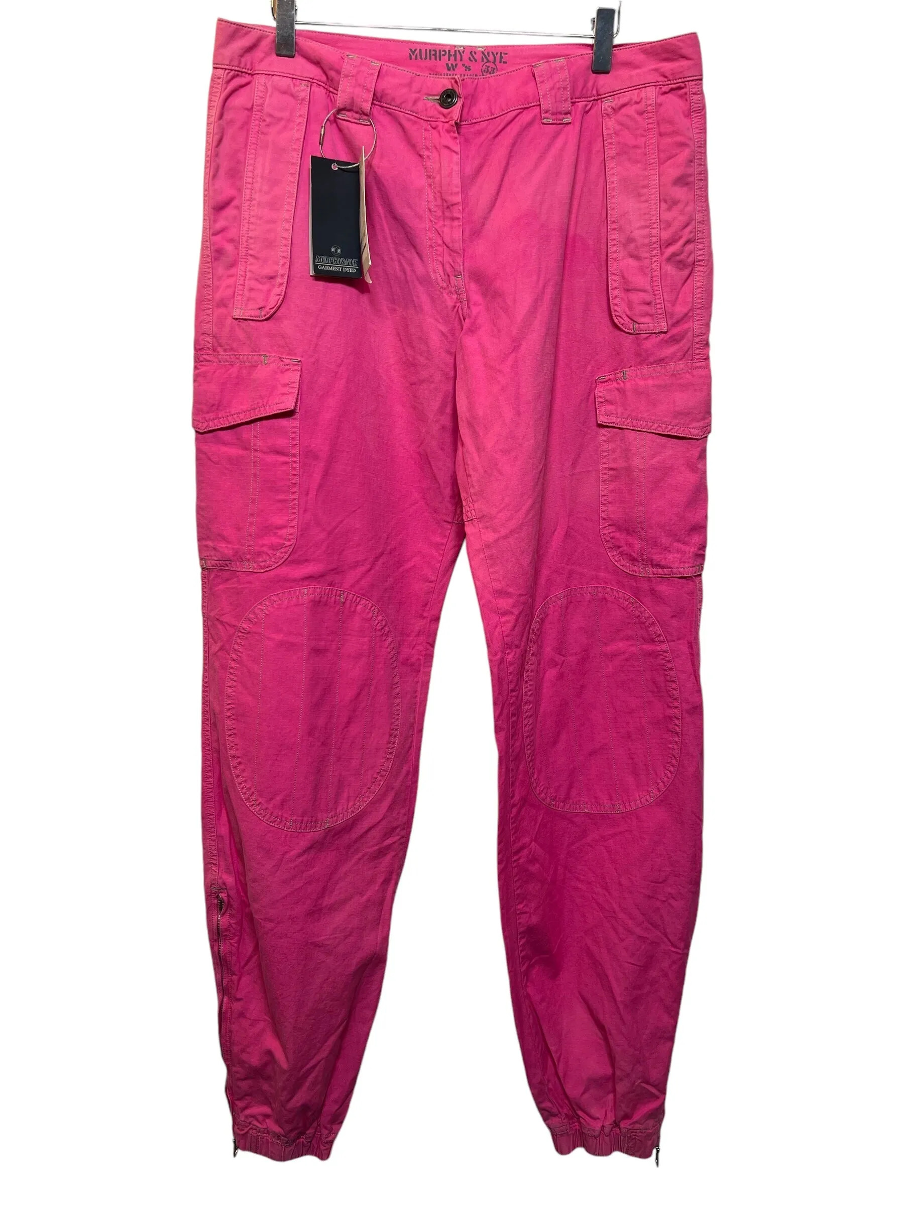Premium Stretch Murphy & NYC Women's Pink Cargo Trousers (W34)