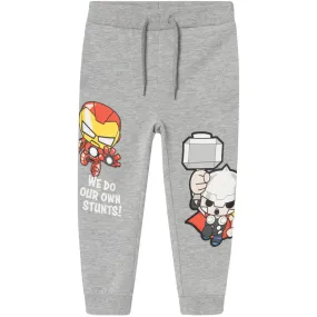 Flexibility NonSlipInnerGrip Name It Grey Melange Juck Marvel Sweatpants