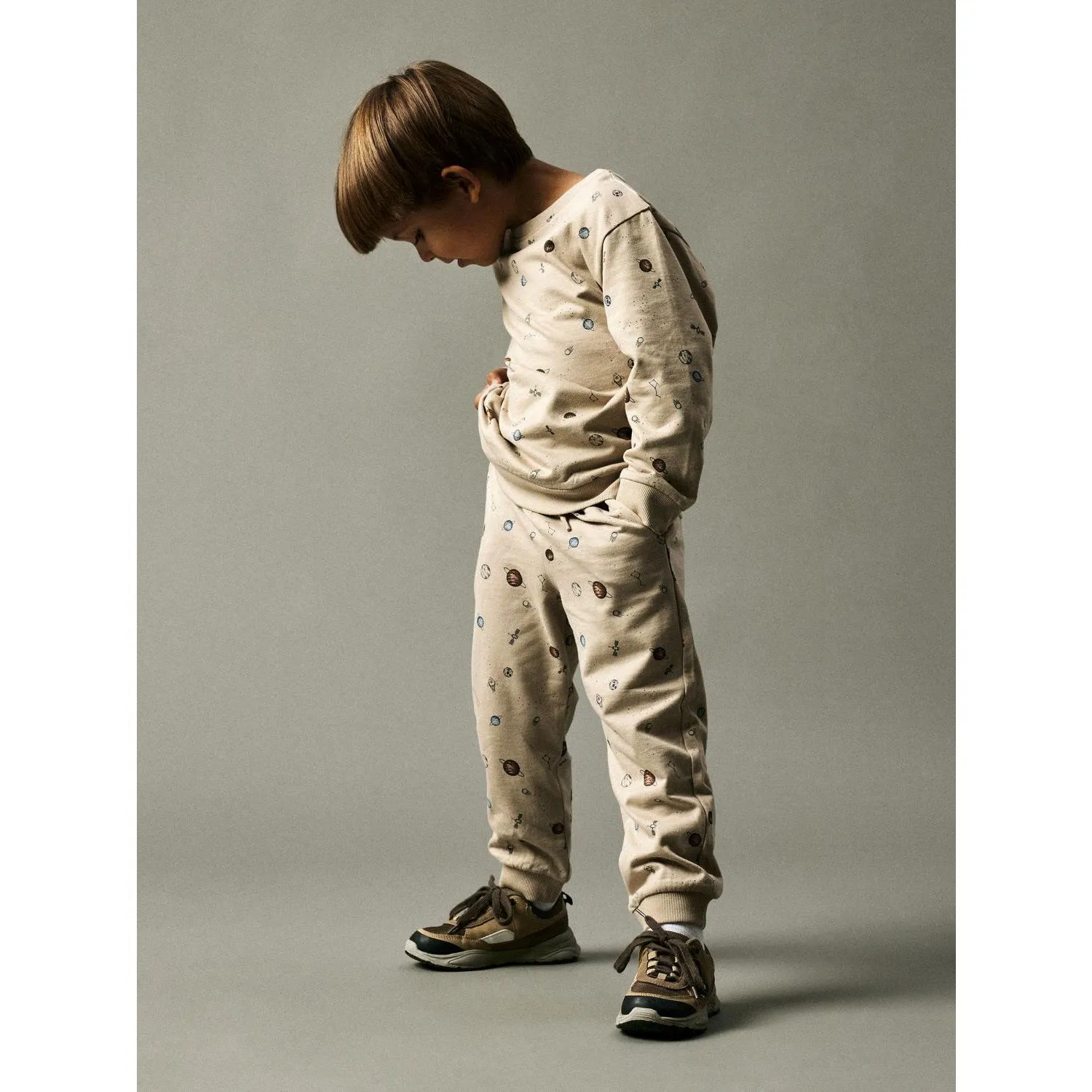 Name It Plaza Taupe Owen Regular Sweatpants dirt-resistant