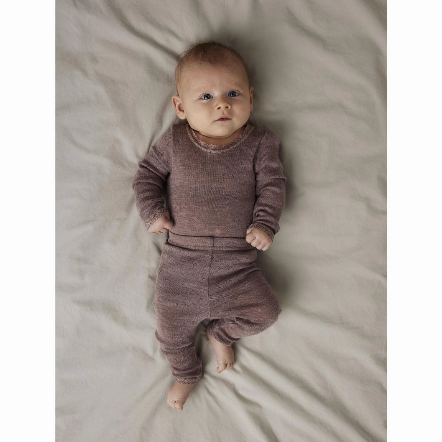 Name It Antler Nbfwang Wool Needle Leggings Solid Noos Recycled Polyester Blend Travel Outfit Wrinkle Resistant