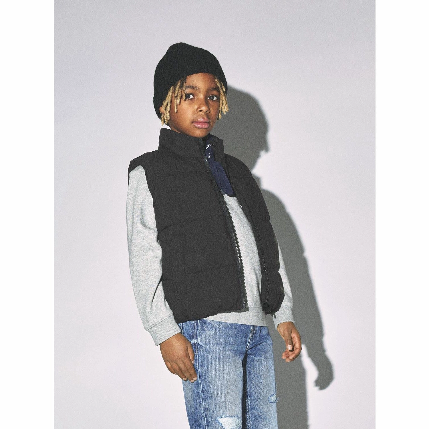 Convertible Style Name It Black Maket Vest