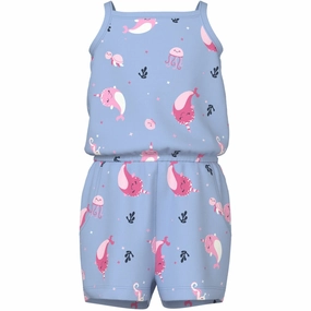 Outdoor Club Name It Chambray Blue Whales Vigga Strap Suit