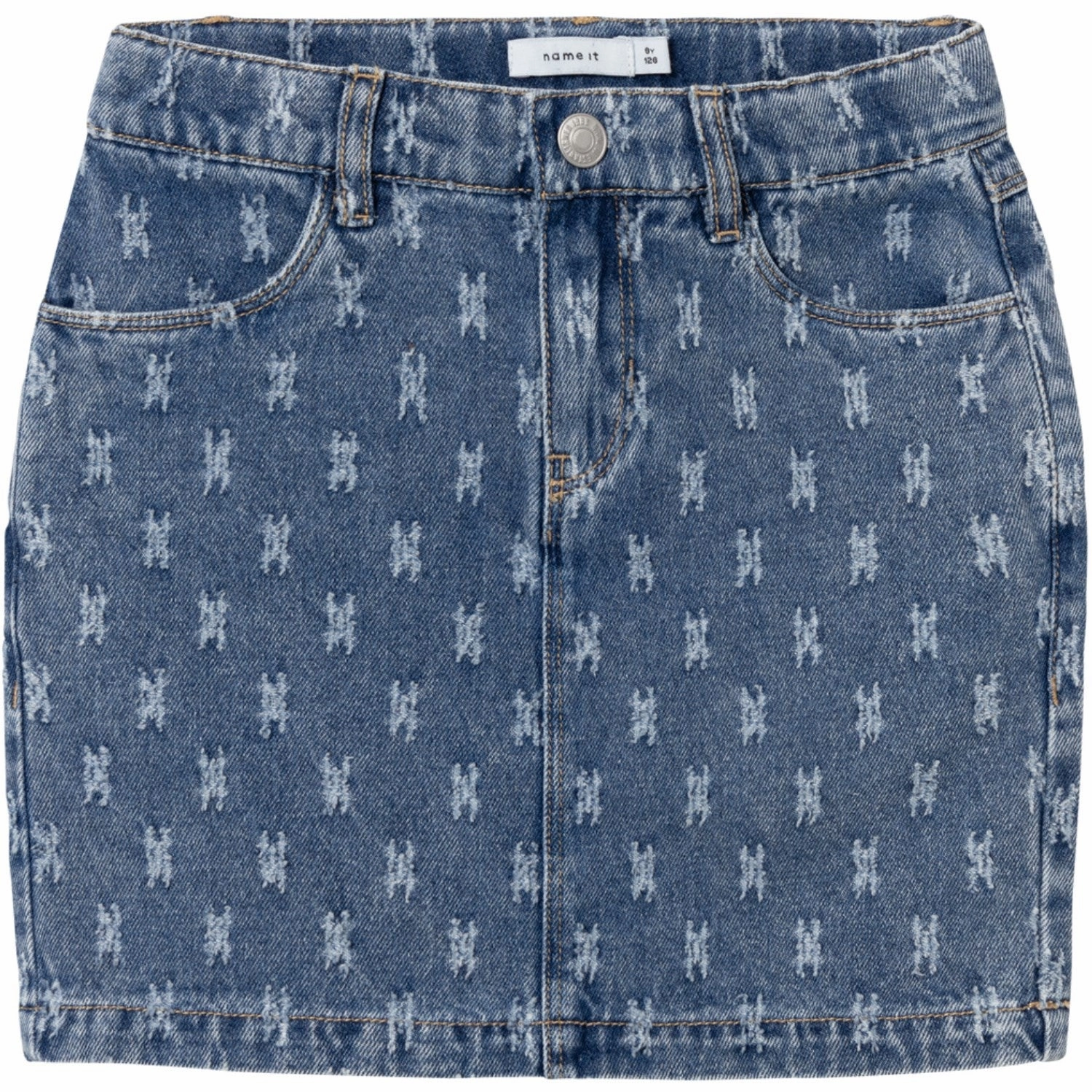 Name It Dark Blue Denim Bente Denim Skirt Slip Resistant Waistband
