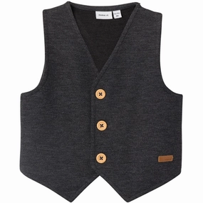 circumference Modular Attachment Name it Dark Grey Melange Robino Vest