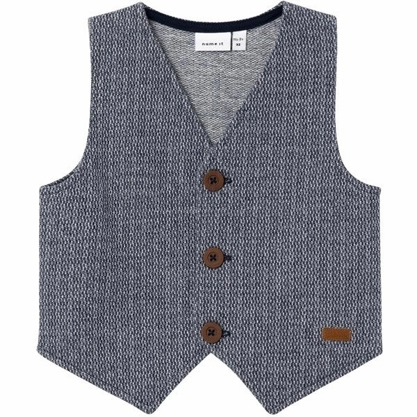 Name it Dark Sapphire Fort Sweat Vest Reinforced Armholes Improvement