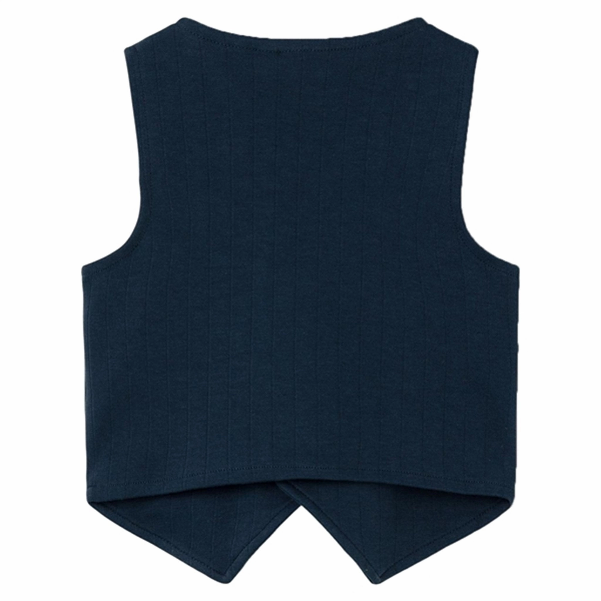 Name it Dark Sapphire Franklin Solid Sweat Vest Layered Compartments Aspect