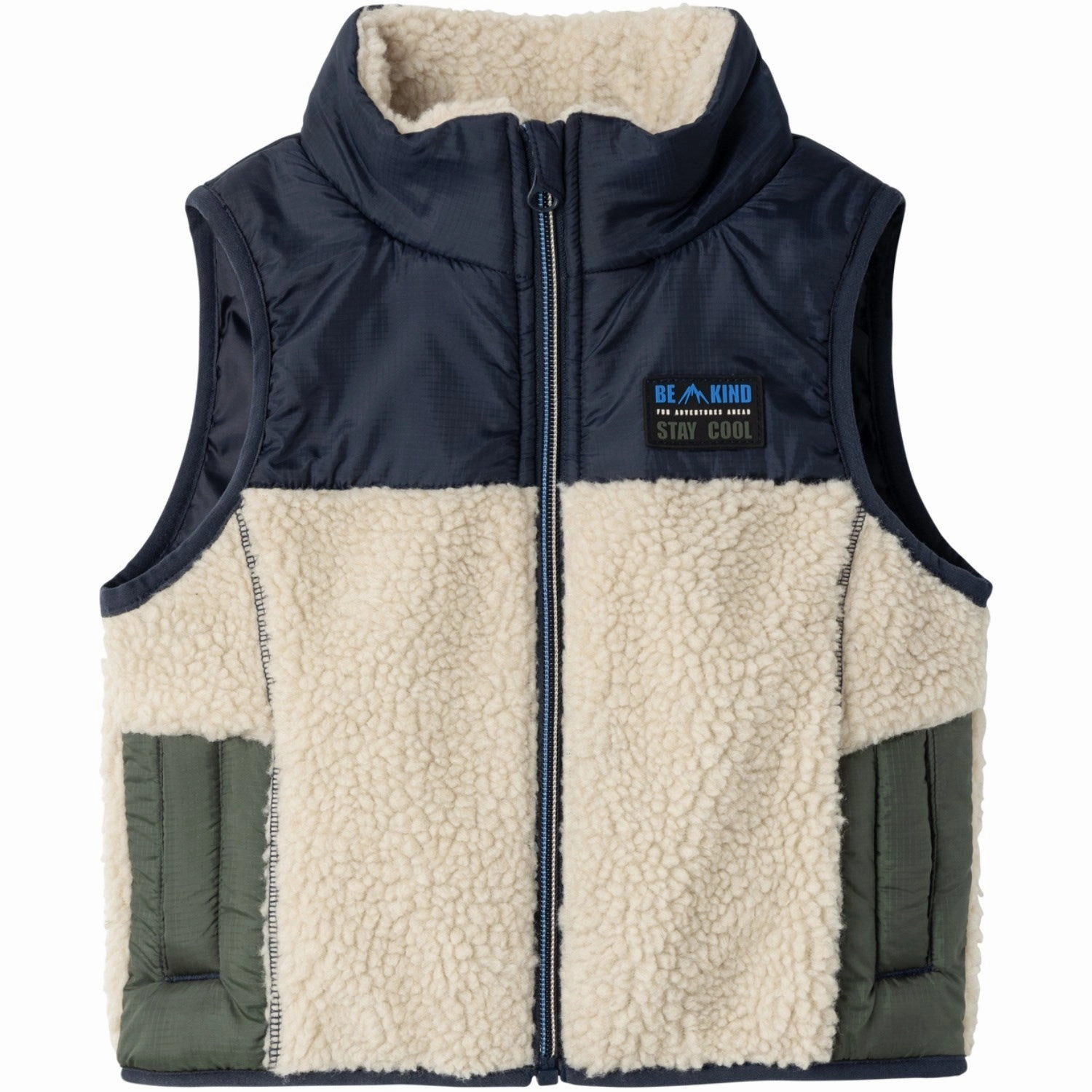 Name It Dark Sapphire Mall Teddy Vest1 irregular wear