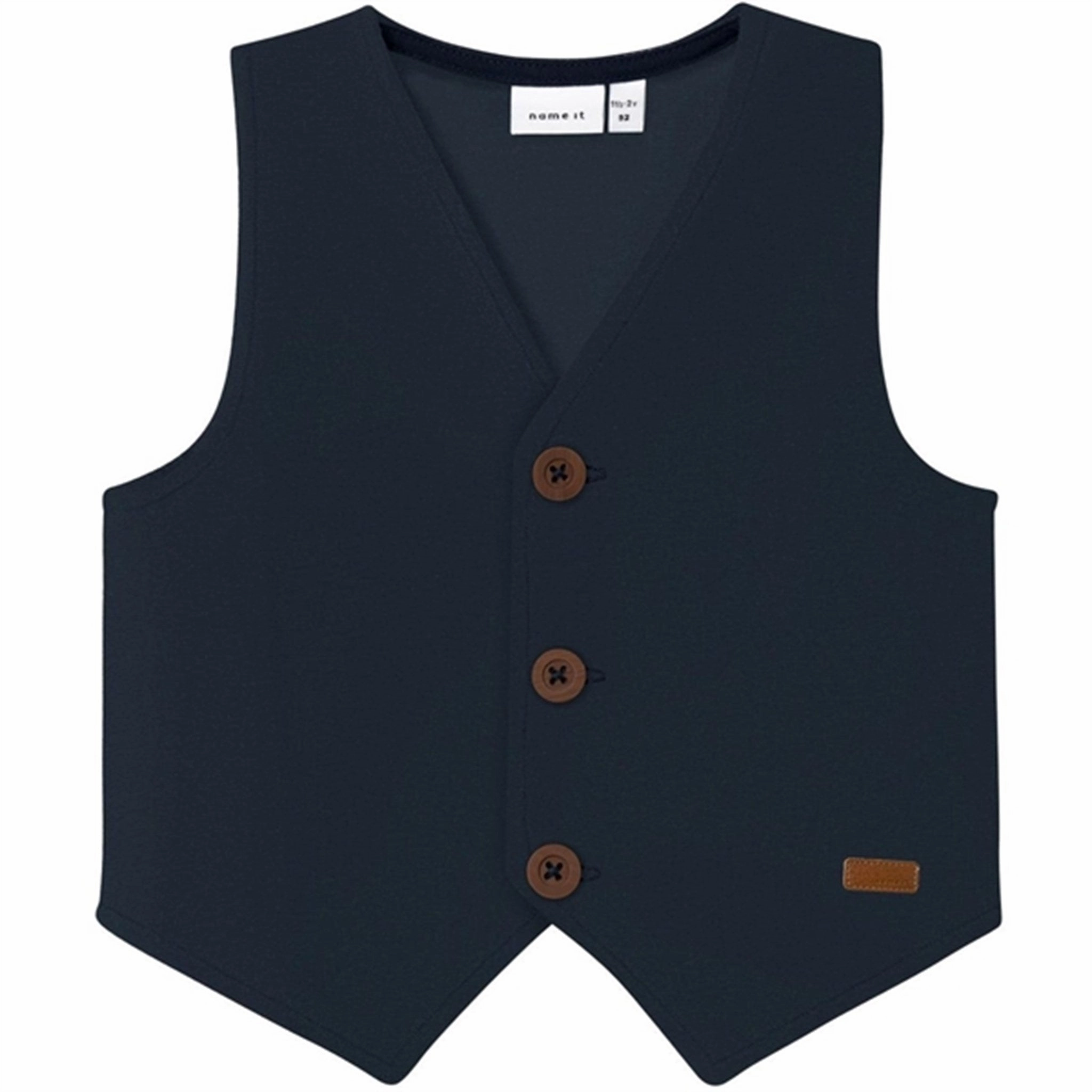 Name it Dark Sapphire Solid Fort Sweat Vest Straight Non Irritating Lining