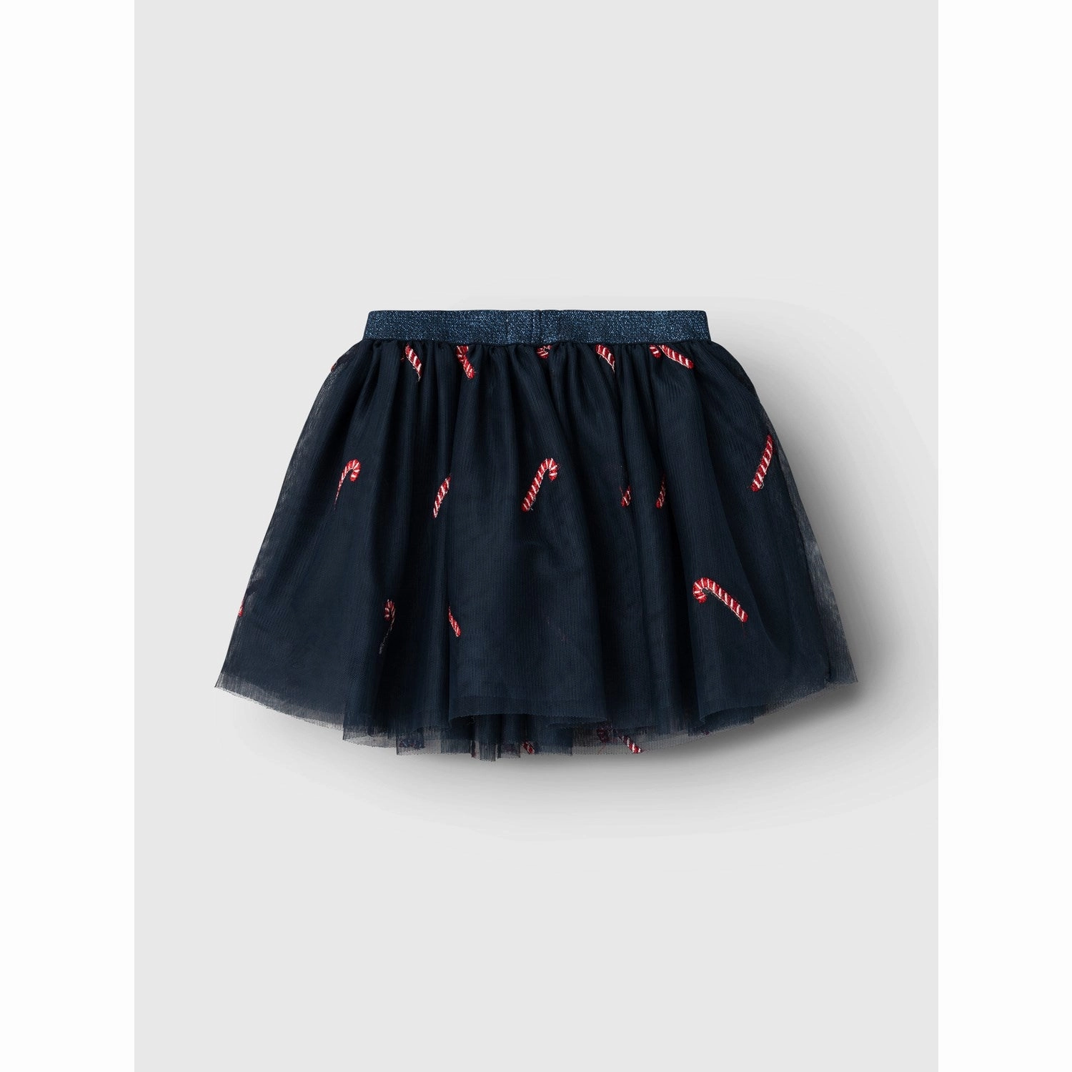 Abstract Motif Reinforced Hemline Name It Dark Sapphire Sugercane Veross Tulle Skirt