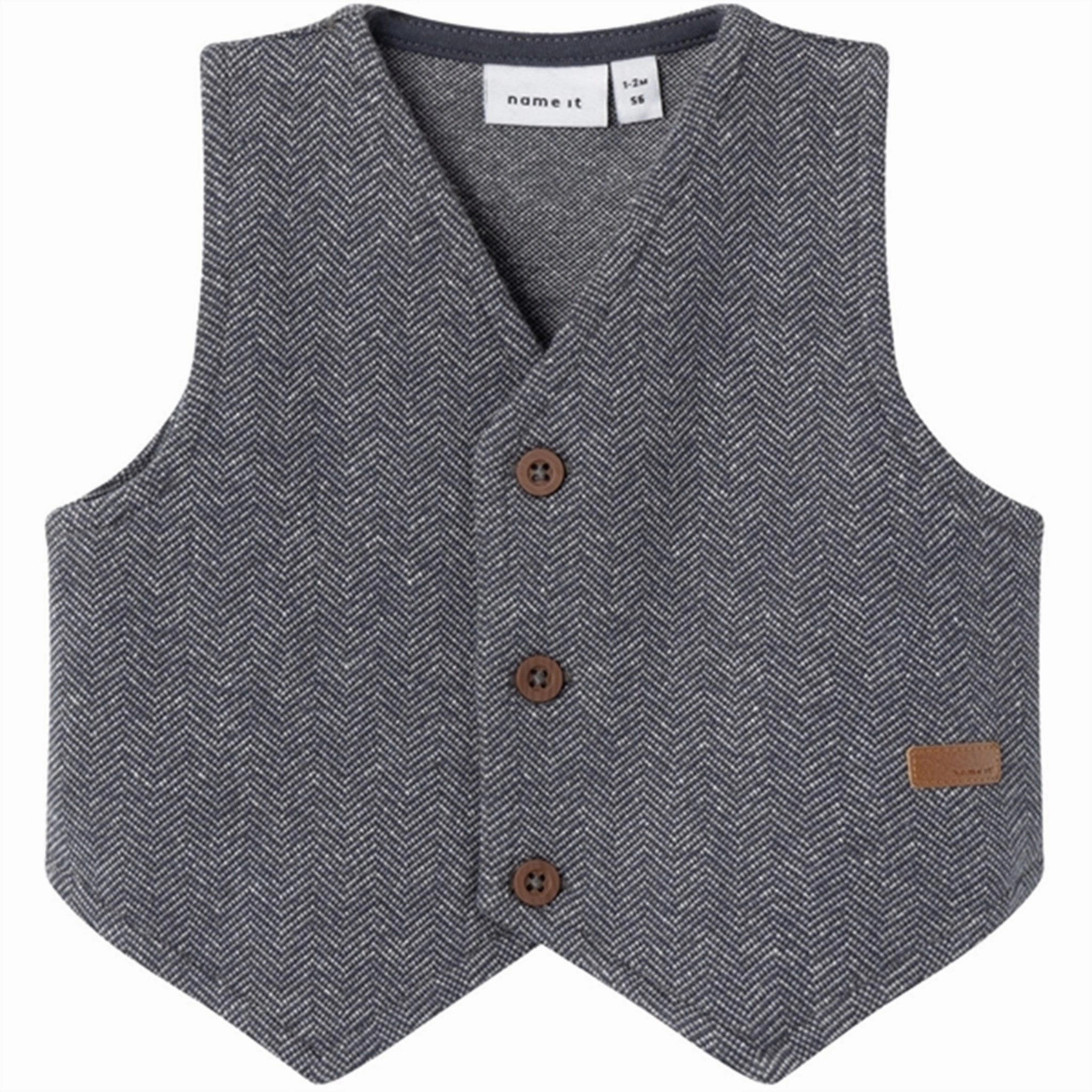 Name it India Ink Robino Vest modification Dark color