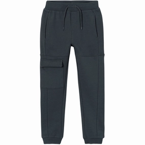 Name it India Ink Tokalle Sweatpants Contoured Seam Placement Luggage