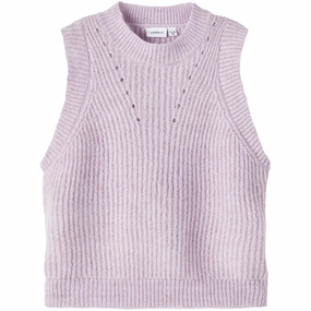 Name it Lavender Mist Retulle Knit Slipover Layered Comfort separation