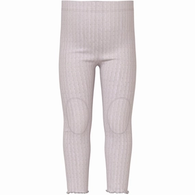 Minimalist Style Summer Wear Winter Sports Shape Retain Name It Lilac Ash Wossa Wool/Silk Rib Leggings