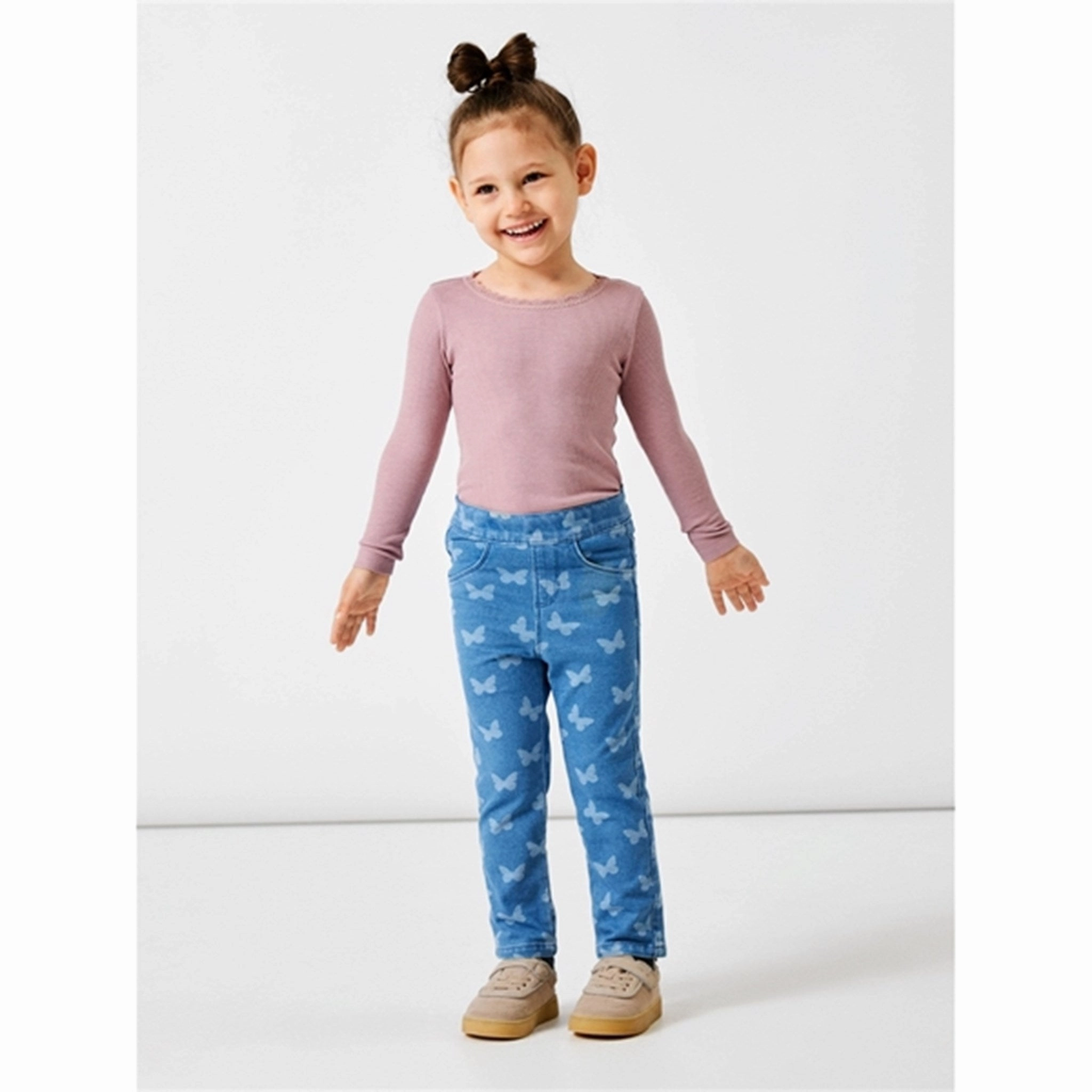 Name it Medium Blue Denim Butterfly Salli Slim Denim Leggings Noos Postpartum Fit Eco Friendly Casual Comfort Fit
