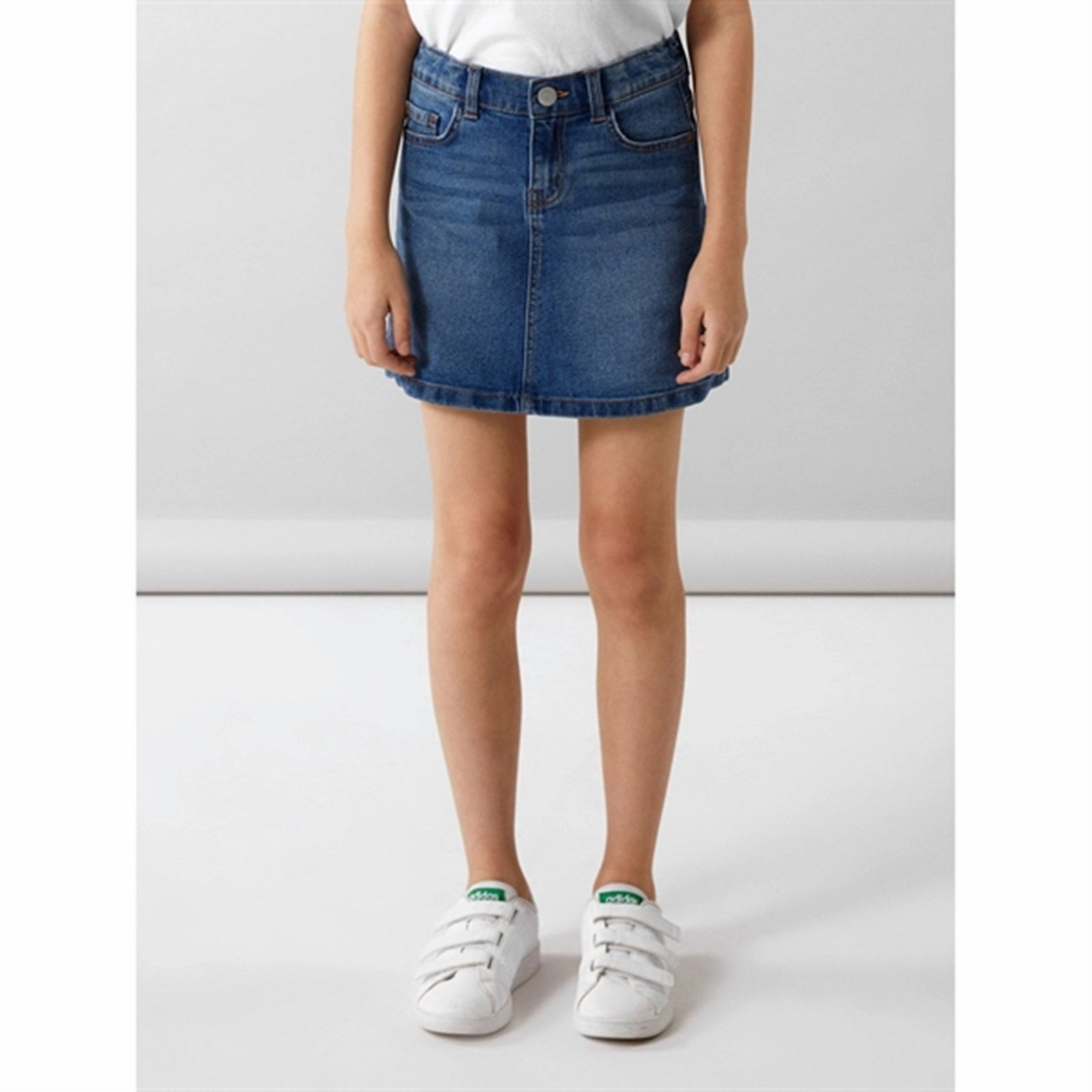 Smooth Texture Jewel Tones Name it Medium Blue Denim Diana Denim Skirt Noos