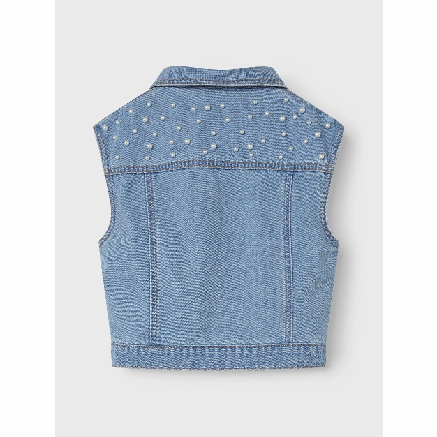 Flexible Stretch Panels Water Repellent Coating Name It Medium Blue Denim Erna Denim Vest