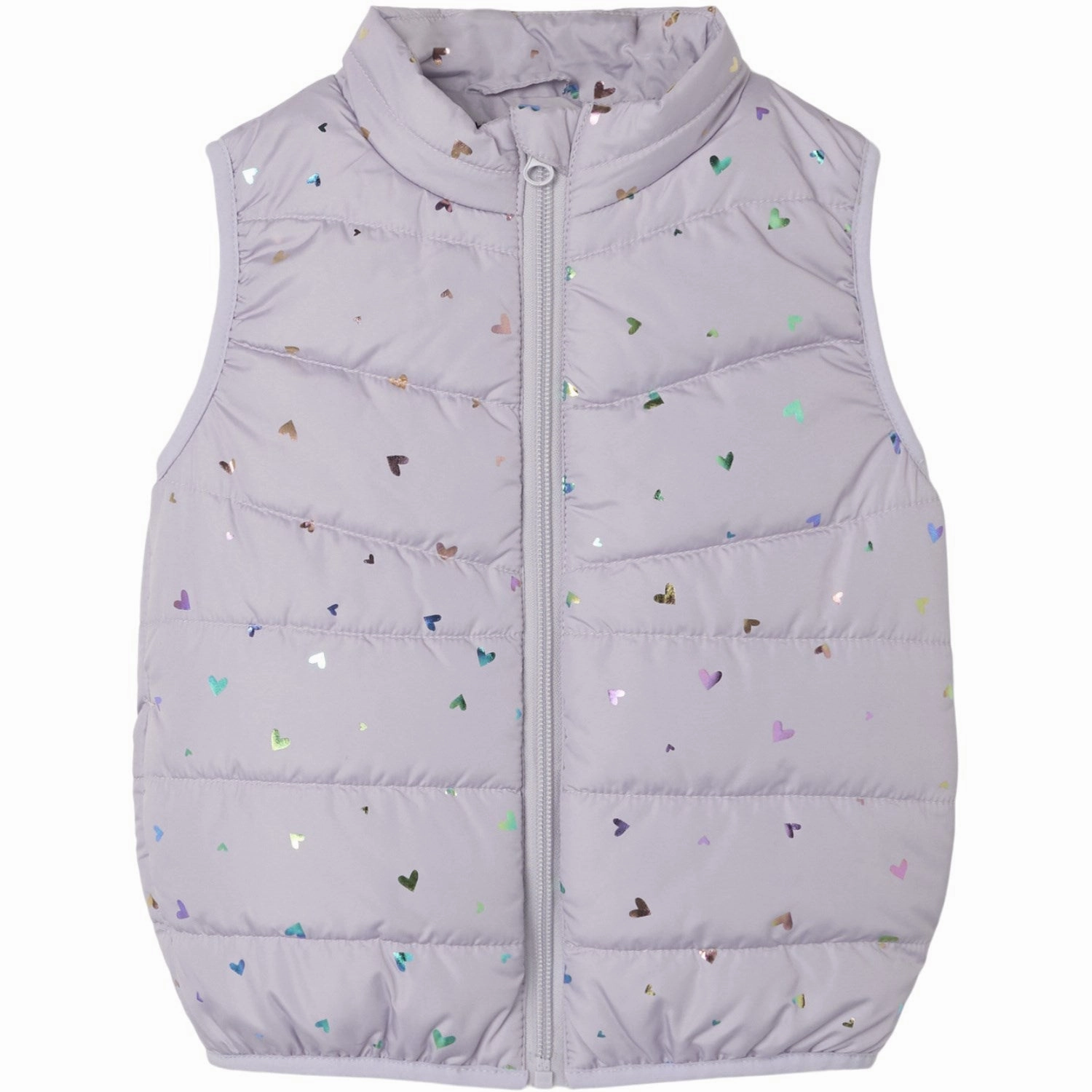 Snag Free Fabric Name It Misty Lilac Mylane Vest Foil Heart