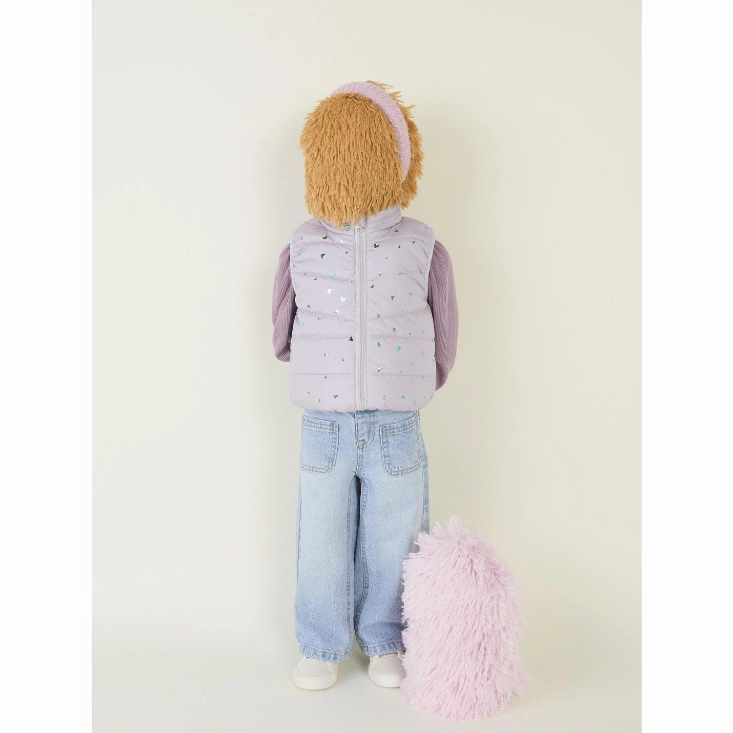 Name It Misty Lilac Mylane Vest Foil Heart Multi Purpose Use