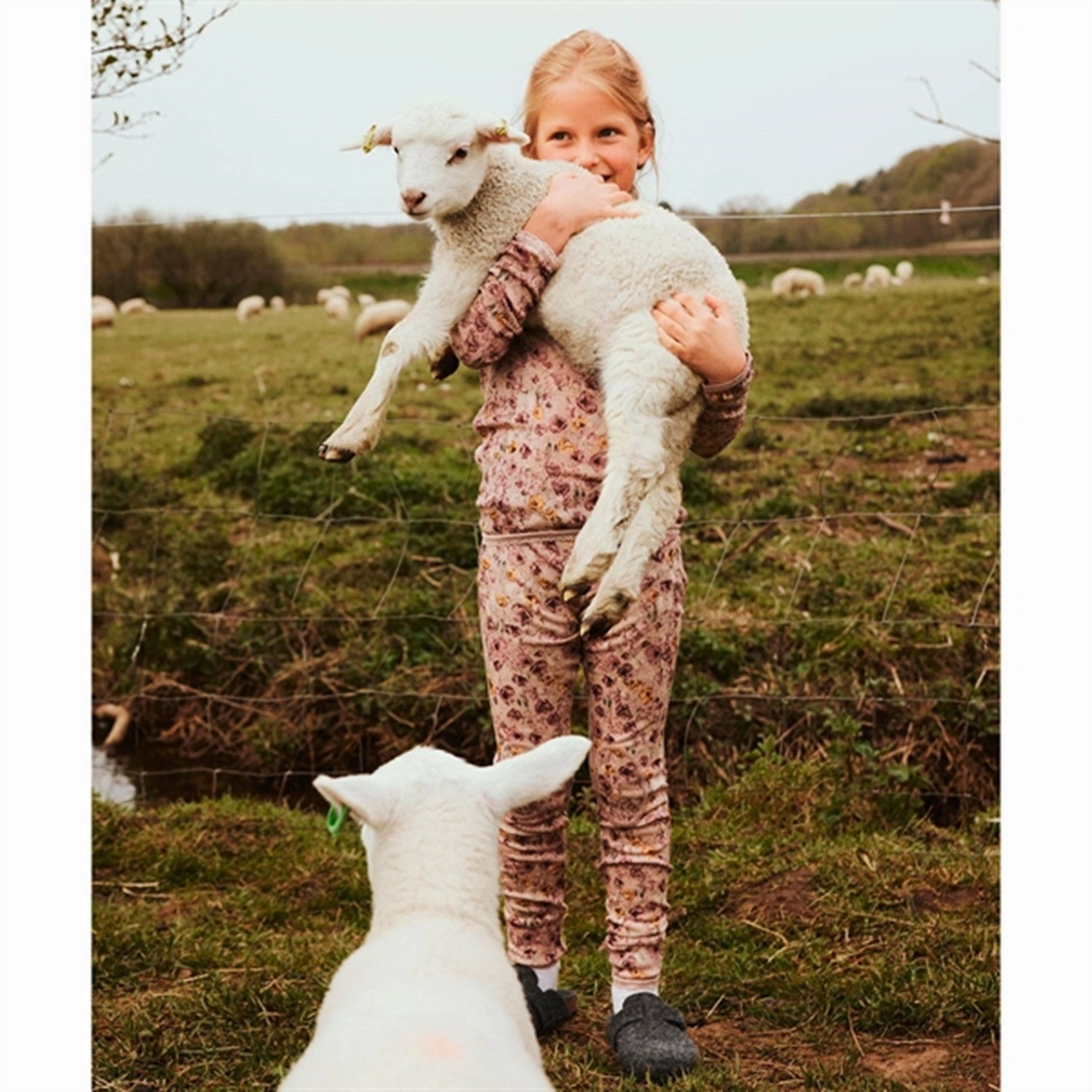 Name it Moonbeam Wang Wool Needle Leggings AOP Everyday Wear