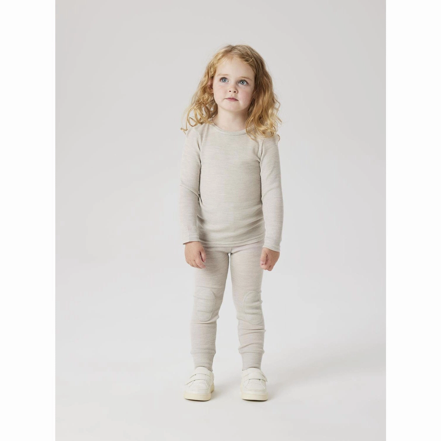 Petite Size Ultra Light Name It Nacreous Cloud Nmnwax Wool Rib Leggings Noos