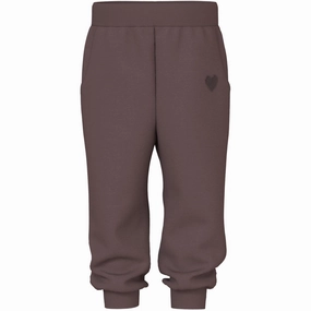 Name It Peppercorn Heart Embroidery Nmfvima Nreg Swe Pants Bru Wrinkle recovery nylon