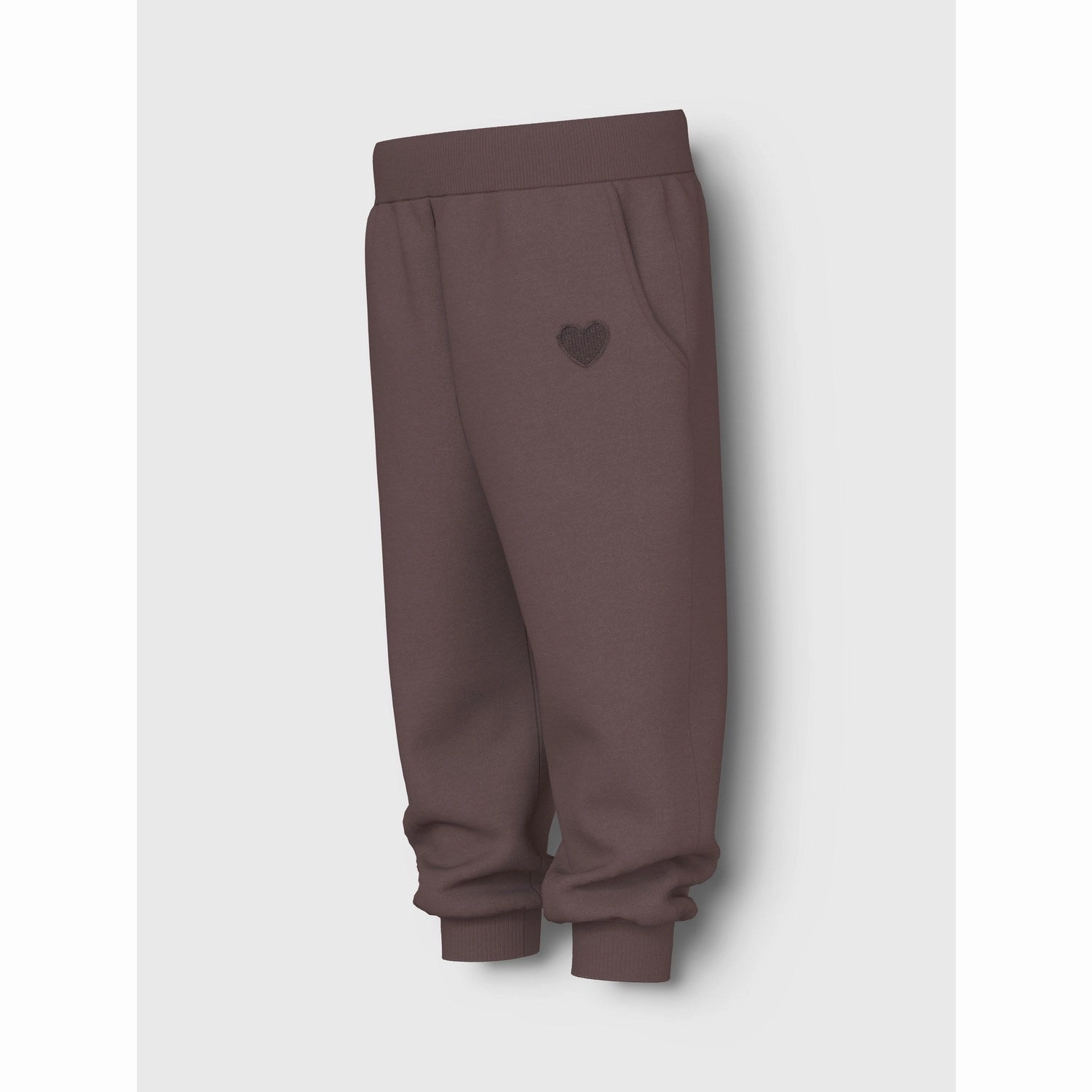 NonRestrictive Silhouette Flexible Waistband Name It Peppercorn Heart Embroidery Nmfvima Nreg Swe Pants Bru