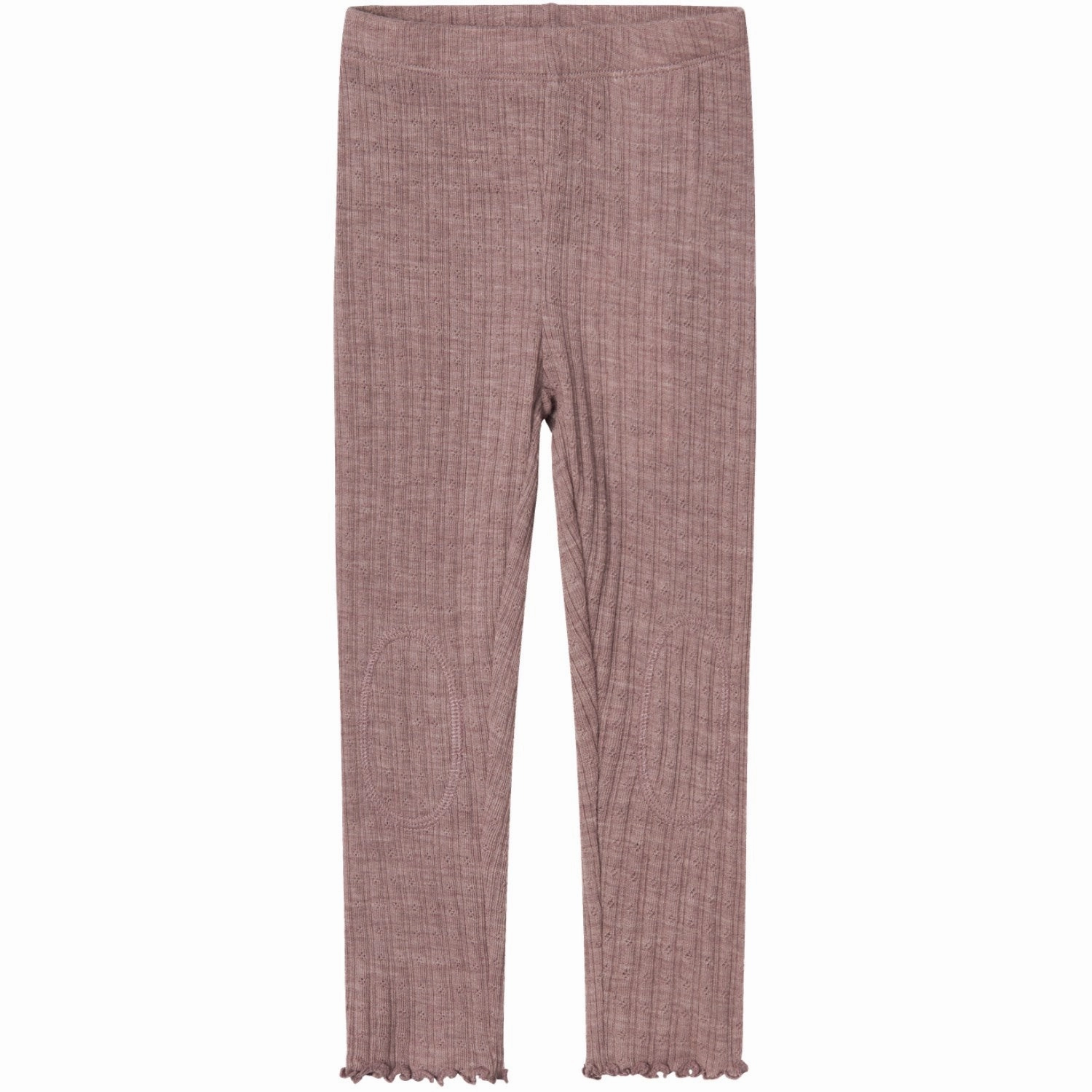 Extra Soft Fitness Lover athletic style Name It Purple Dove Wossa Wool/Silk Rib Leggings