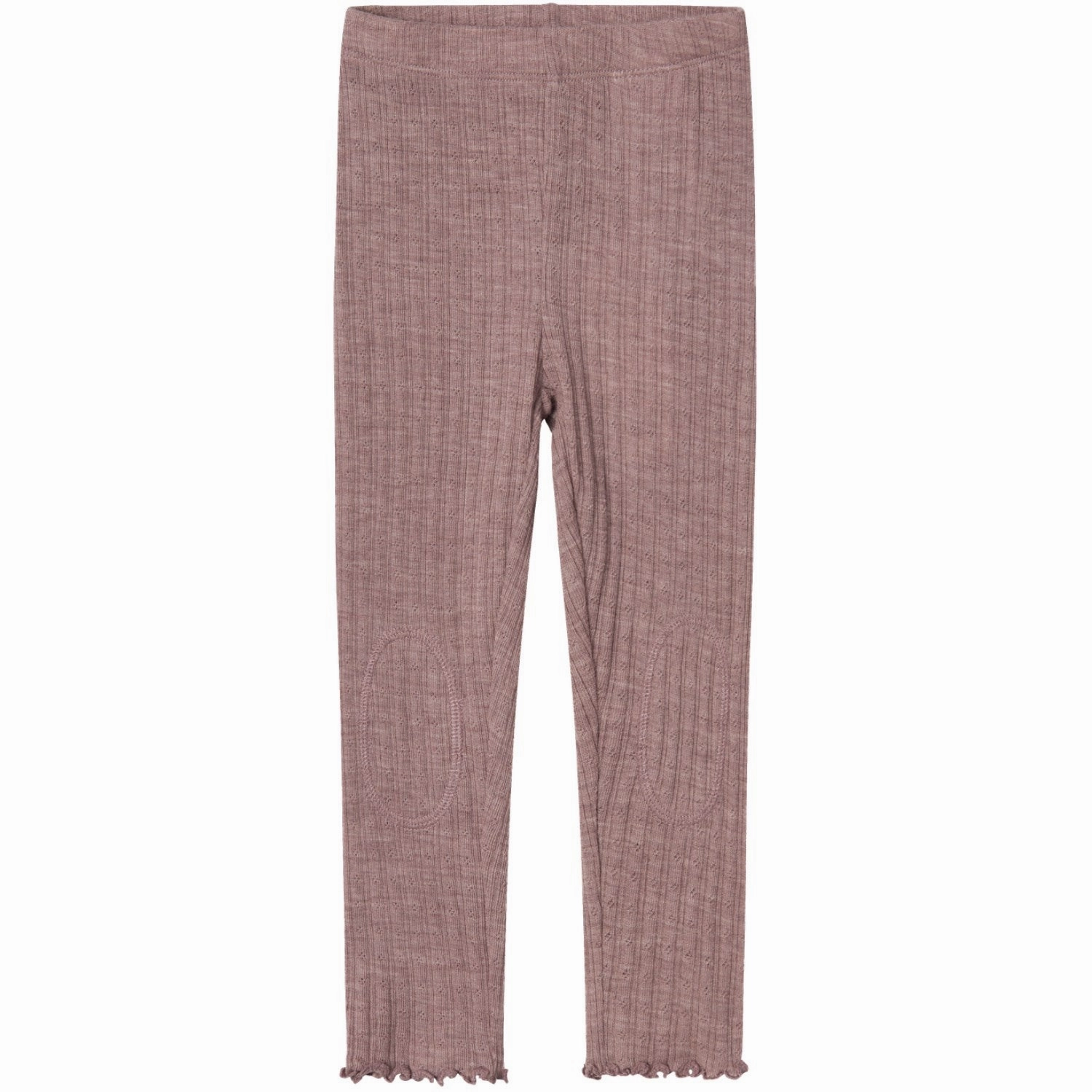 Slim Silhouette Name It Purple Dove Wossa Wool/Silk Rib Leggings