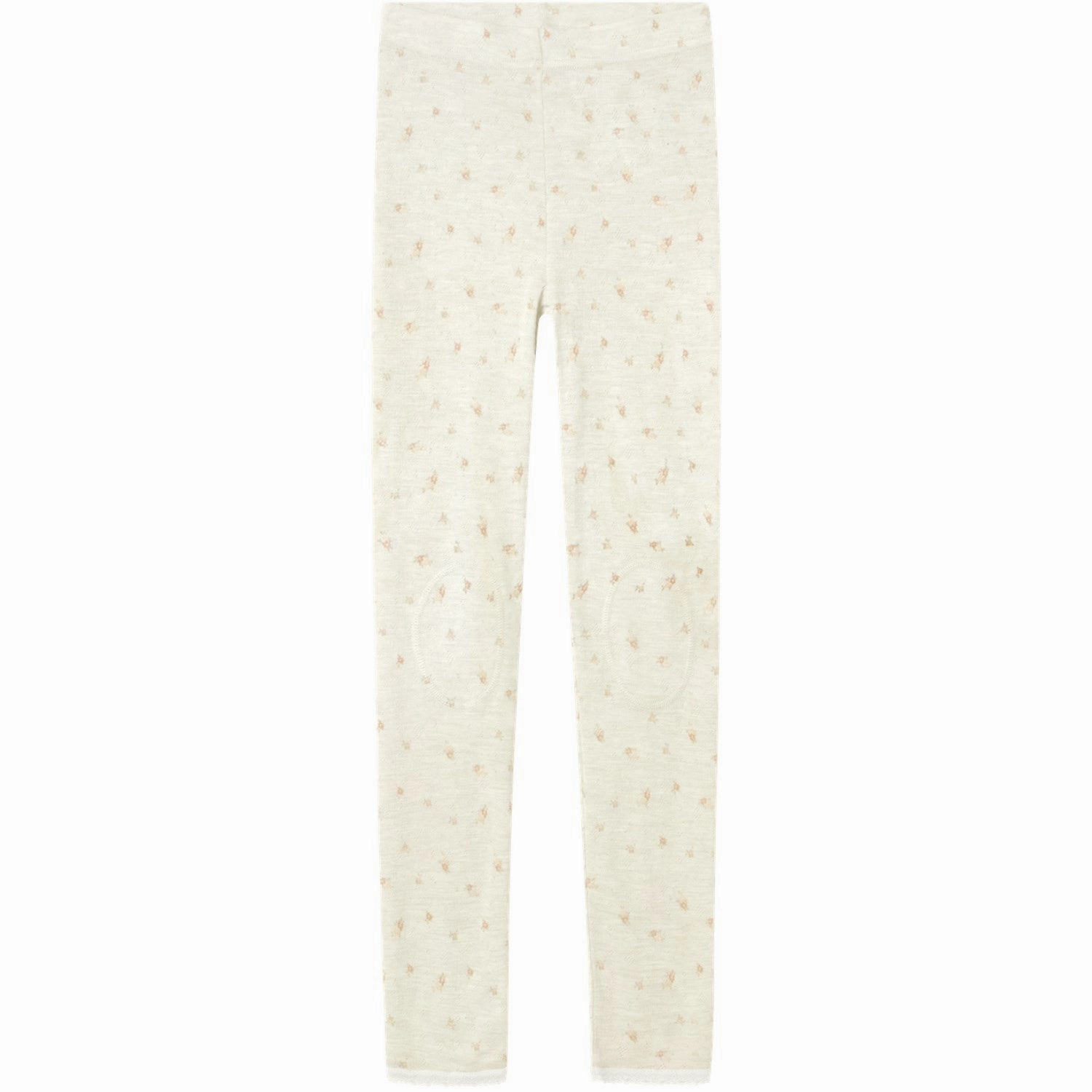 Name It Snow White Small Flowers Nkfwang Wool Needle Leggings Body Shaping Fitness Lover