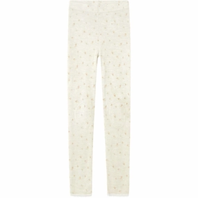 Tall Fit Dance Studio Name It Snow White Small Flowers Nkfwang Wool Needle Leggings