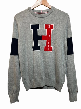 Tommy Hilfiger Mens Grey Sweater (Size S) HighElastic Recovery