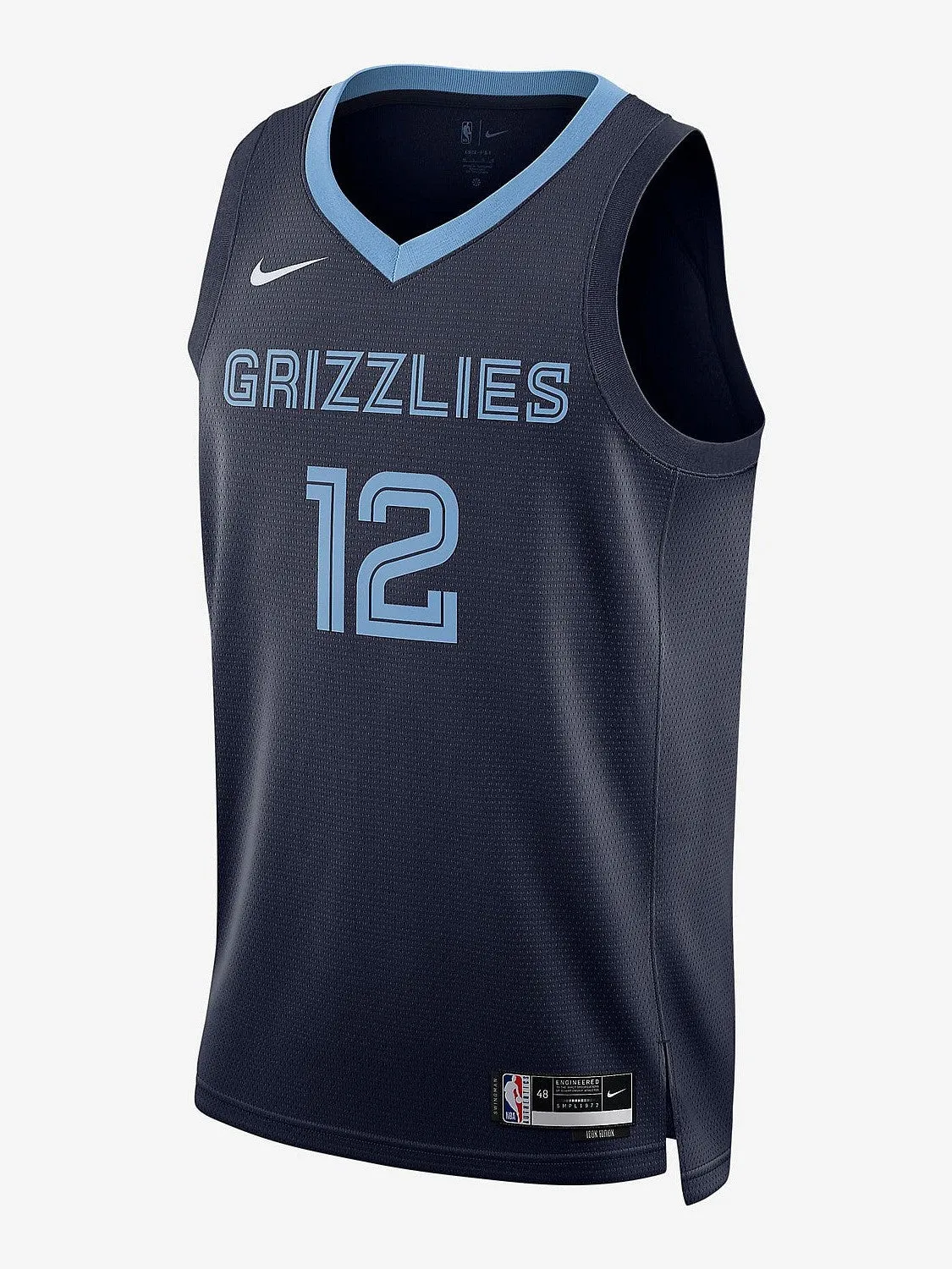 Quick Cooling System Hybrid Ply Construction NBA Memphis Grizzlies Ja Morant #12 Icon Edition Swingman Jersey