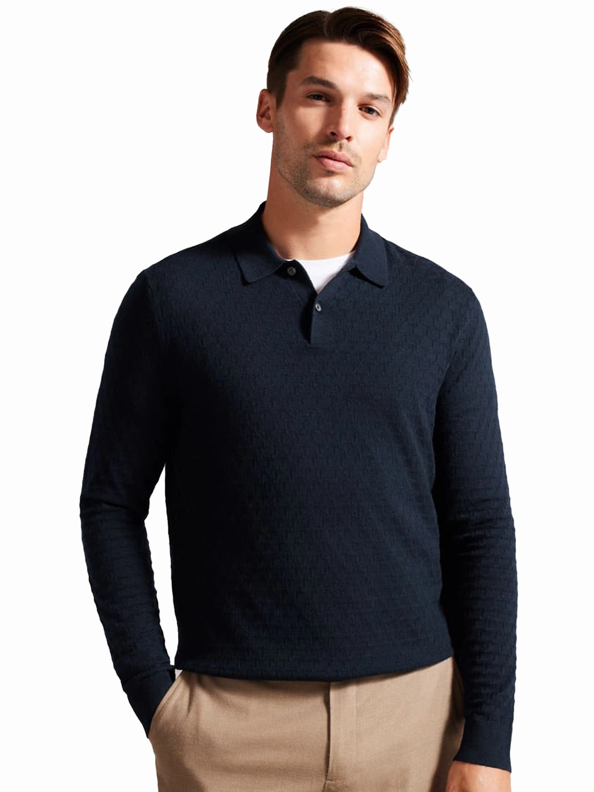 Ted Baker | Mens Knitted Polo Shirt - Morar Modern Look Knitwear Repair Toolkit